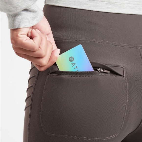 Athleta Delancey Moto Tight - Coffee House NWT! - Picture 9 of 12